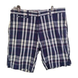 Tommy Hilfiger Shorts Men's Shorts Tartan Plaid Red Blue Chino Casual Size 32